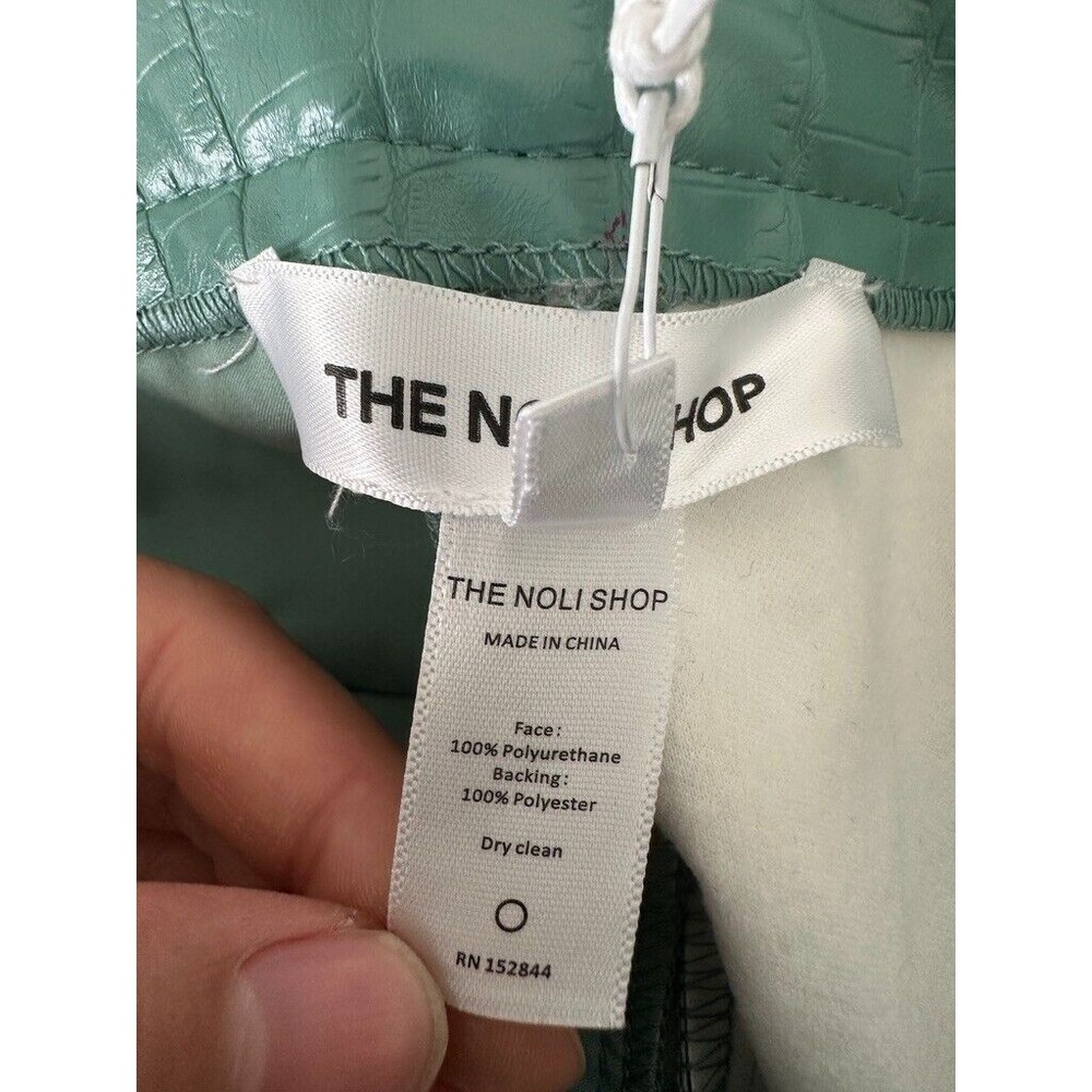 The Noli Shop Croc Pants Dark Sage Green Blue Festival Bohemian Women's 4 NEW - Picture 11 of 11